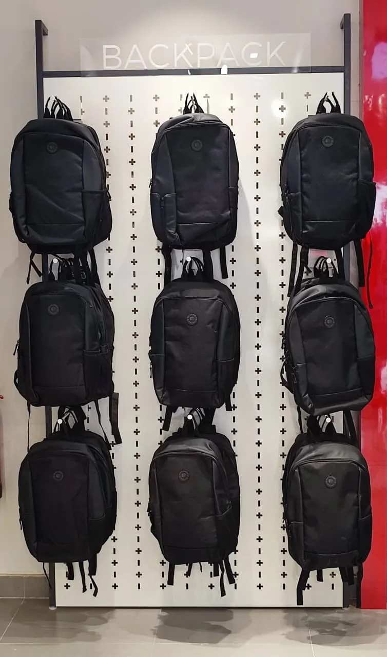 Red Chief retail project - Backpack wall